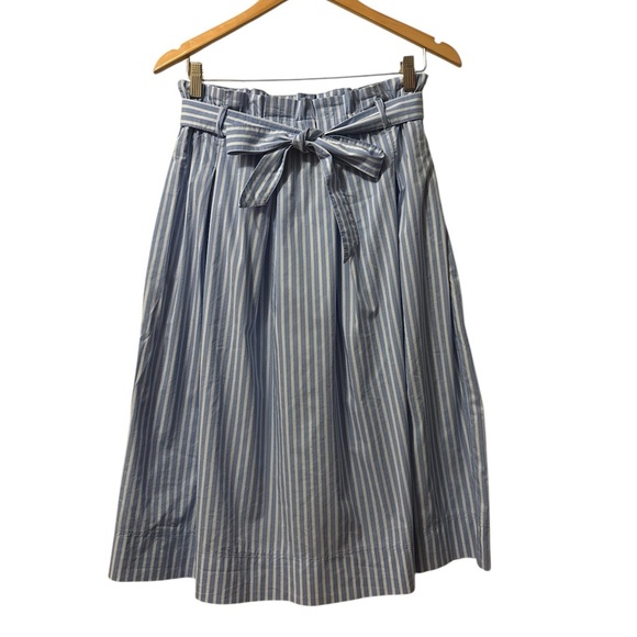 H&M Light Blue Striped A-Line Skirt - Picture 2 of 10
